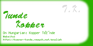 tunde kopper business card